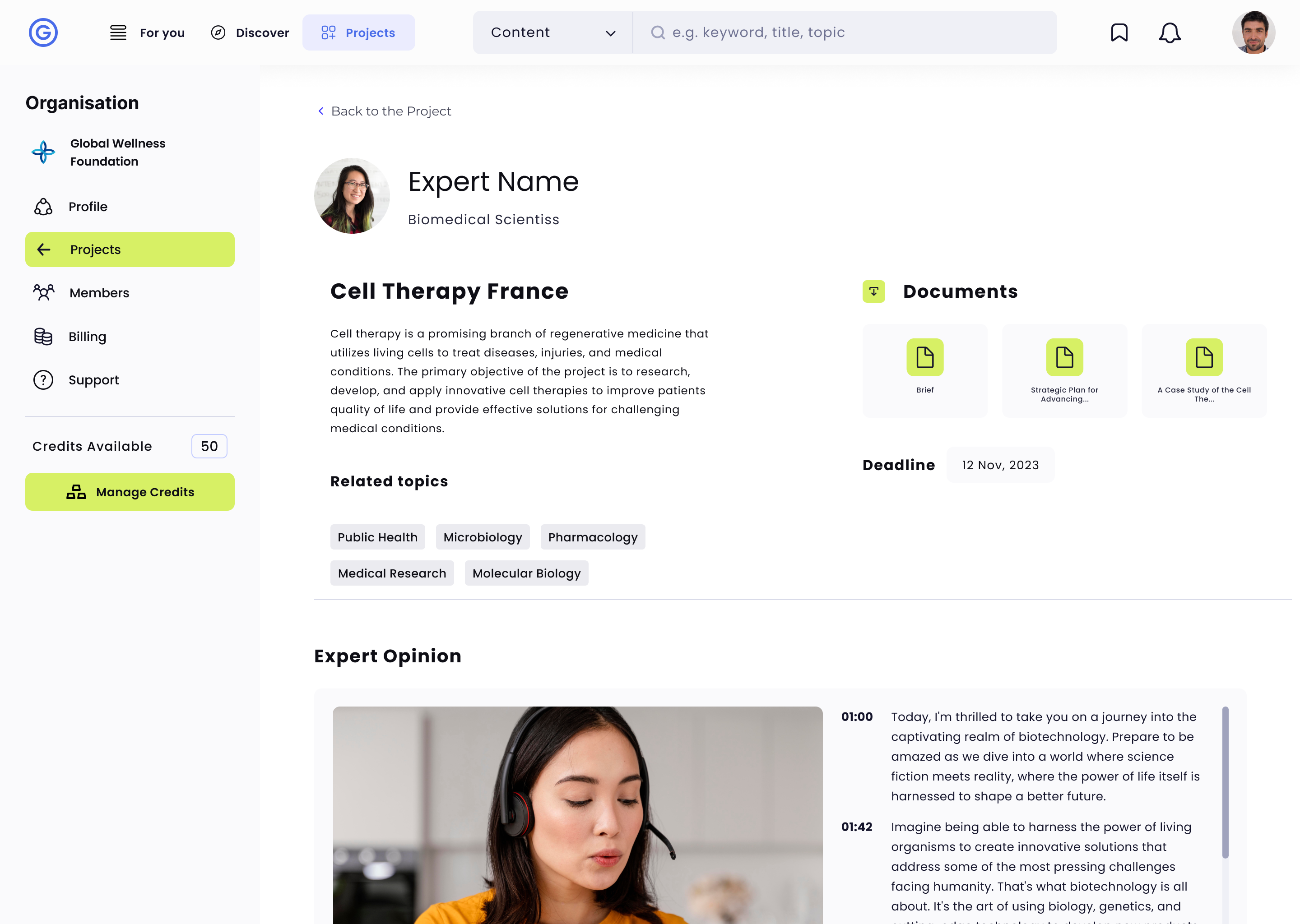 project screen