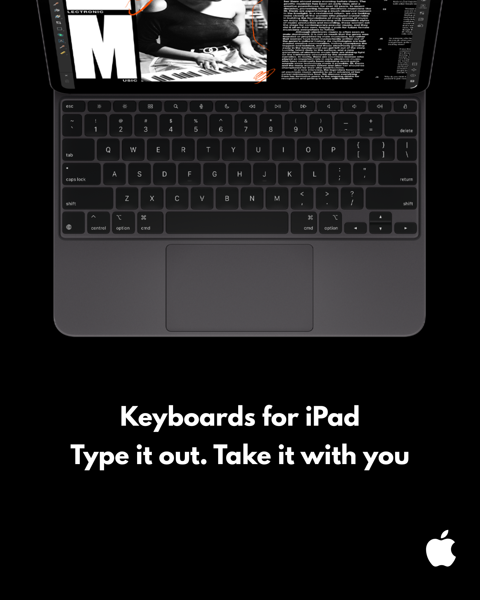 iPad keyboard banner