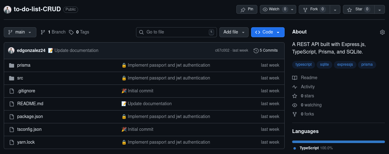 To-Do List CRUD API