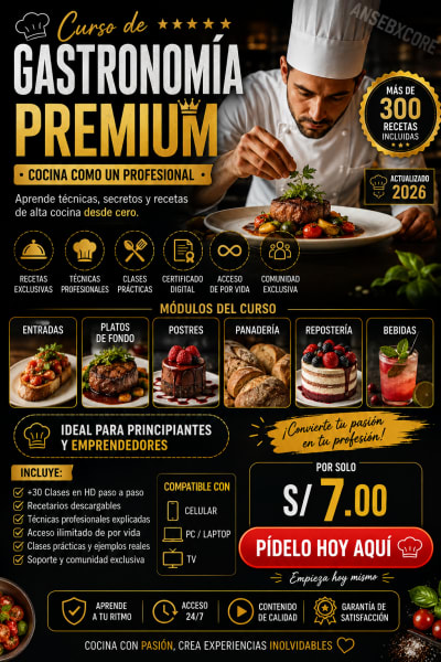 Curso de gastronomía premium