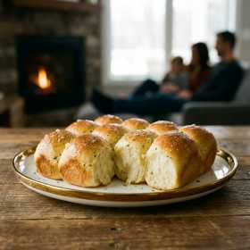 Easy Soft Sour Cream Dinner Rolls with Garlic Butter