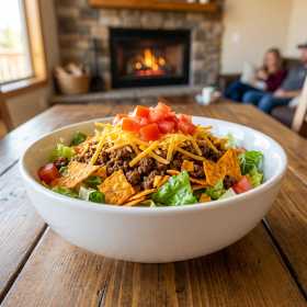 Easy Dorito Beef Taco Salad Bowl Recipe for Dinner