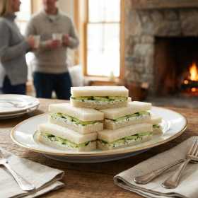 Classic Cucumber Sandwiches with Creamy Herb Spread