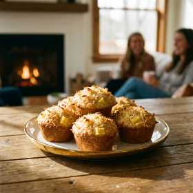 Easy Coconut Pineapple Muffins with Cottage Cheese Recipe