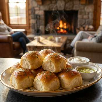 Easy Soft Sour Cream Dinner Rolls with Garlic Butter