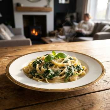 Creamy Spinach Pasta Recipe Ready in 15 Minutes