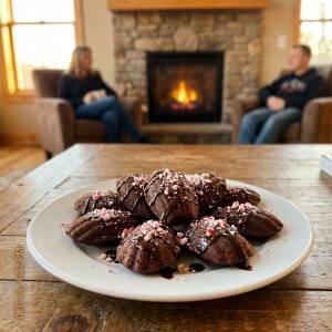 Chocolate Peppermint Madeleines