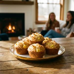 Easy Coconut Pineapple Muffins with Cottage Cheese Recipe