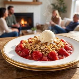 Irresistible Strawberry Vanilla Crisp Dessert Recipe
