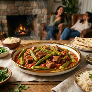 Delicious Bamia Okra Stew with Beef Recipe