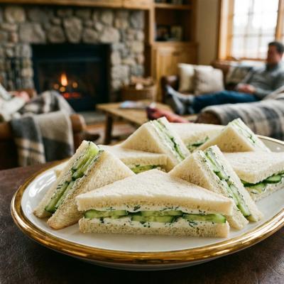 Classic Cucumber Sandwiches with Creamy Herb Spread