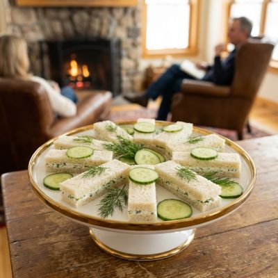 Classic Cucumber Sandwiches with Creamy Herb Spread