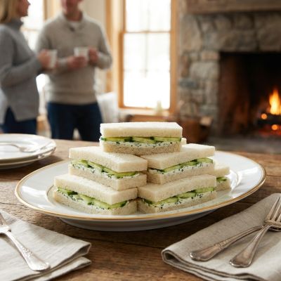 Classic Cucumber Sandwiches with Creamy Herb Spread