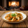 Easy Baked Dumplings in Thai Red Curry Sauce Recipe