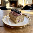 Earl Grey Chiffon Cake Roll with Blackberry Cream