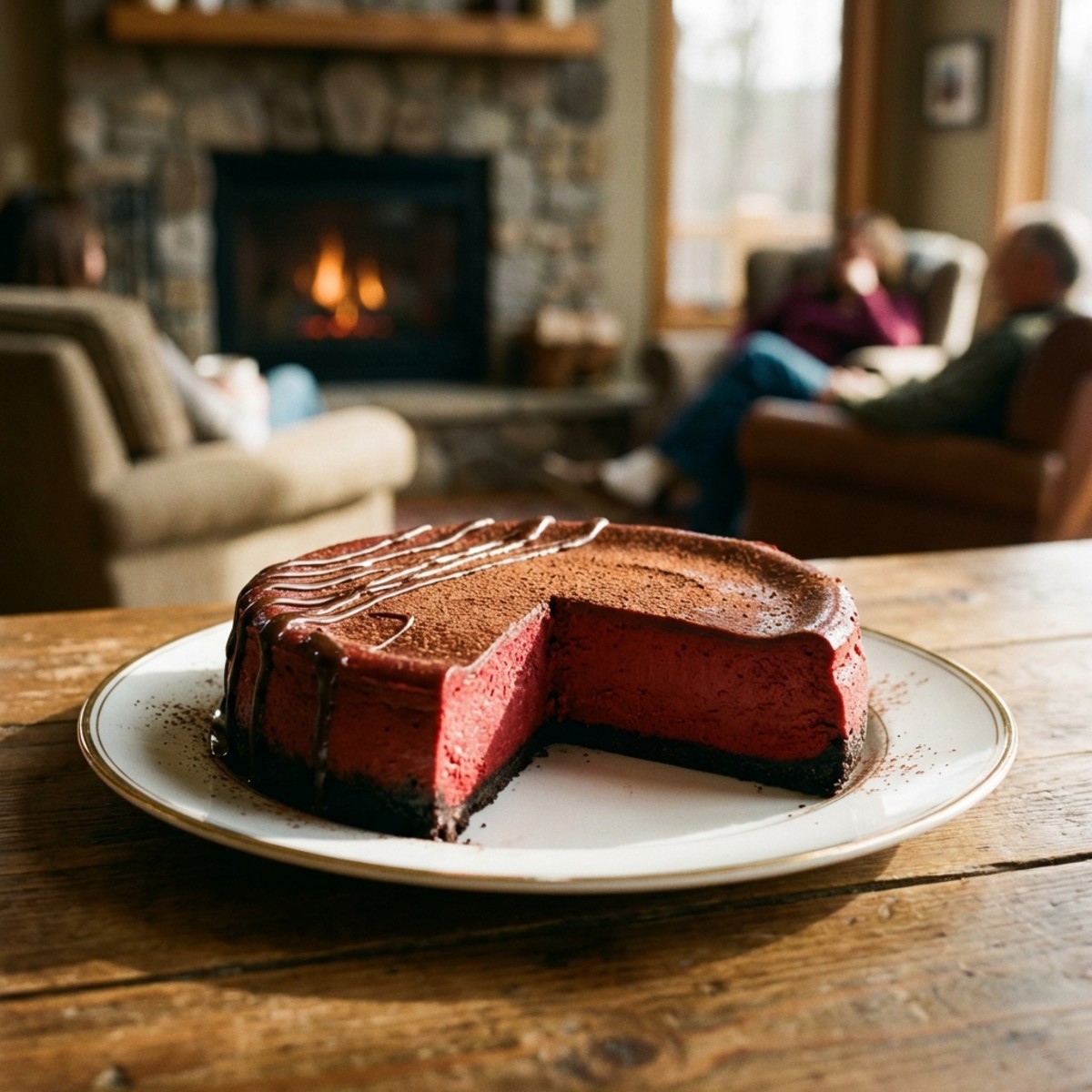 Creamy Red Velvet Cheesecake with Oreo Crust Recip