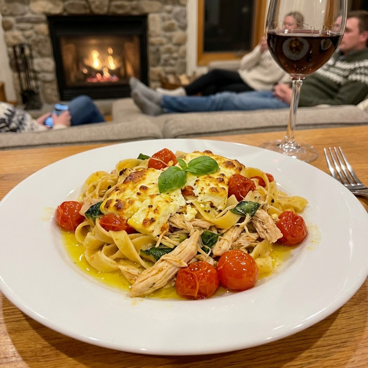 Easy Baked Feta Pasta with Chicken for Weeknight Dinner