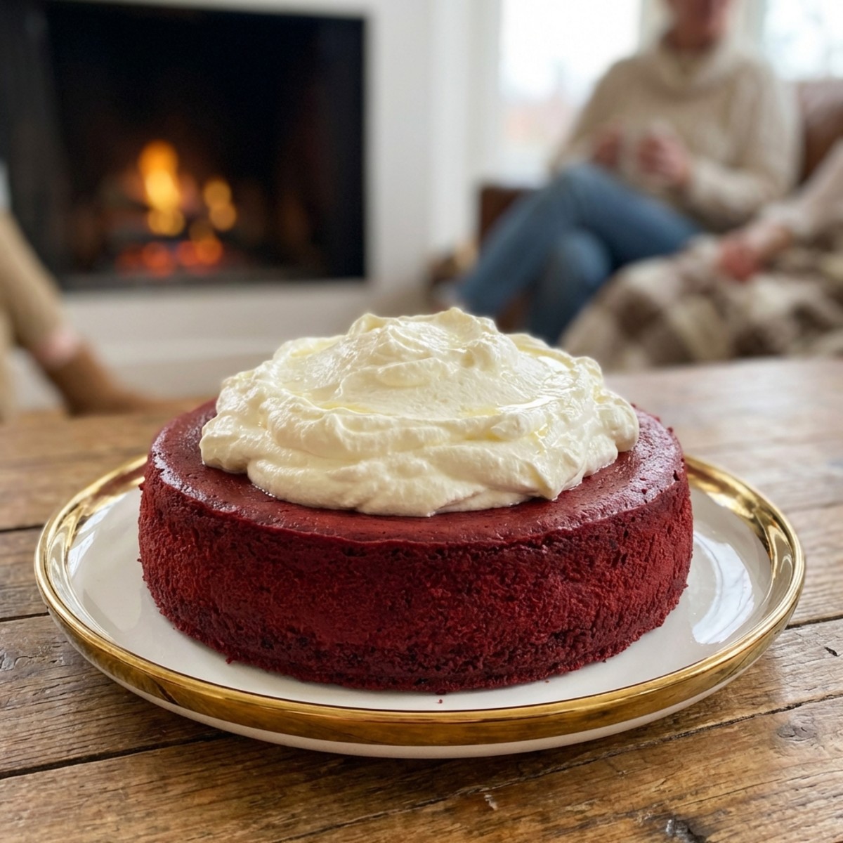 Red Velvet Cheesecake Recipe with Whipped Cream To
