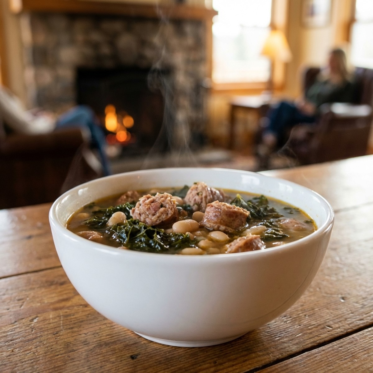 Savory Sausage, Kale, and White Bean Soup Recipe