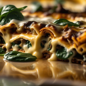 Lasagna With Spinach and Mushrooms