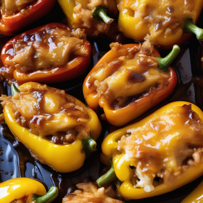 Savory Teriyaki Pineapple Chicken Stuffed Peppers