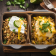 Cilantro Lime Chicken and Lentil Rice Bowls