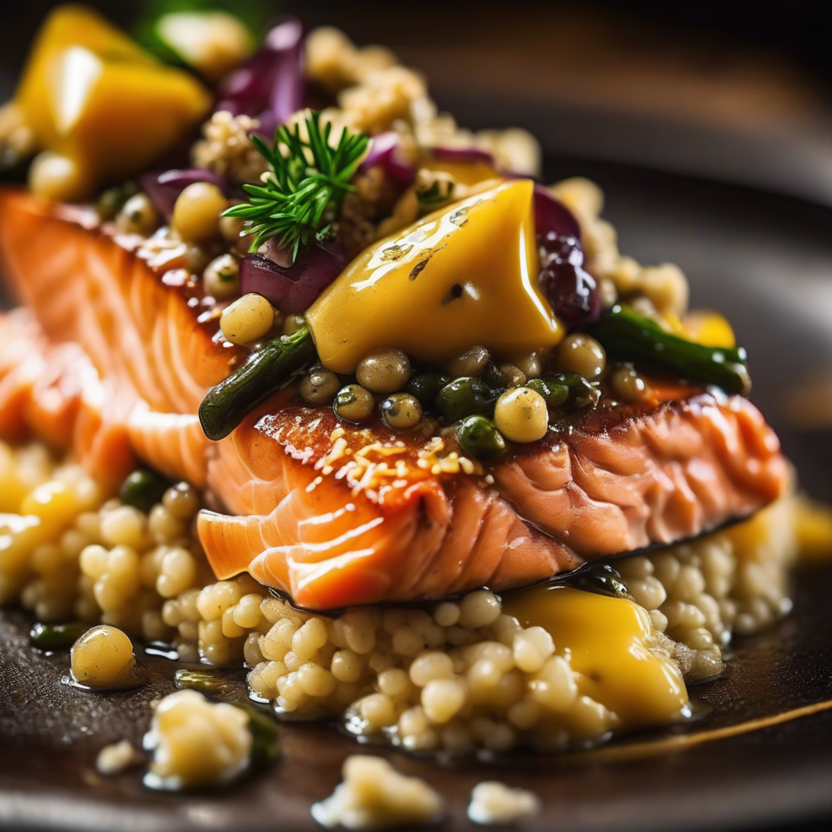 Mediterranean Salmon and Vegetable Quinoa