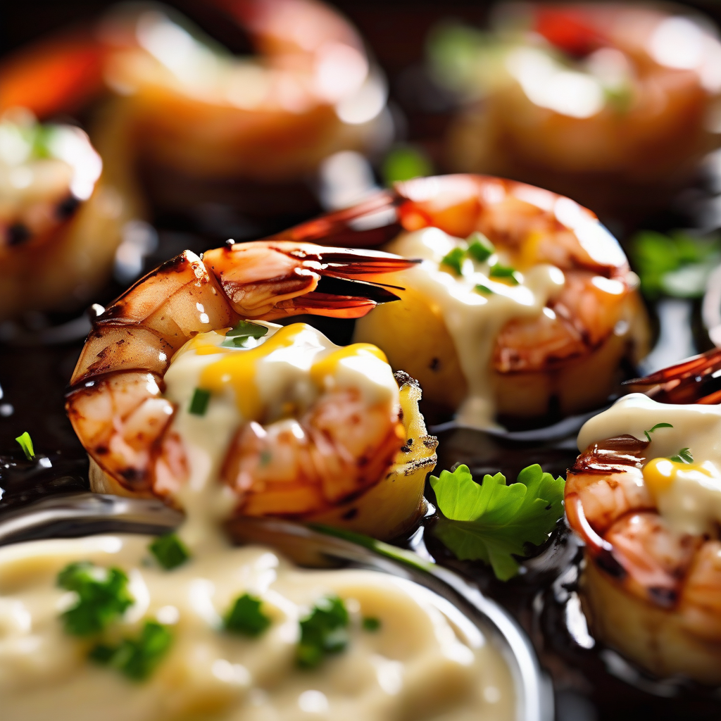 Best Grilled Shrimp Bowls with Creamy Garlic Sauce