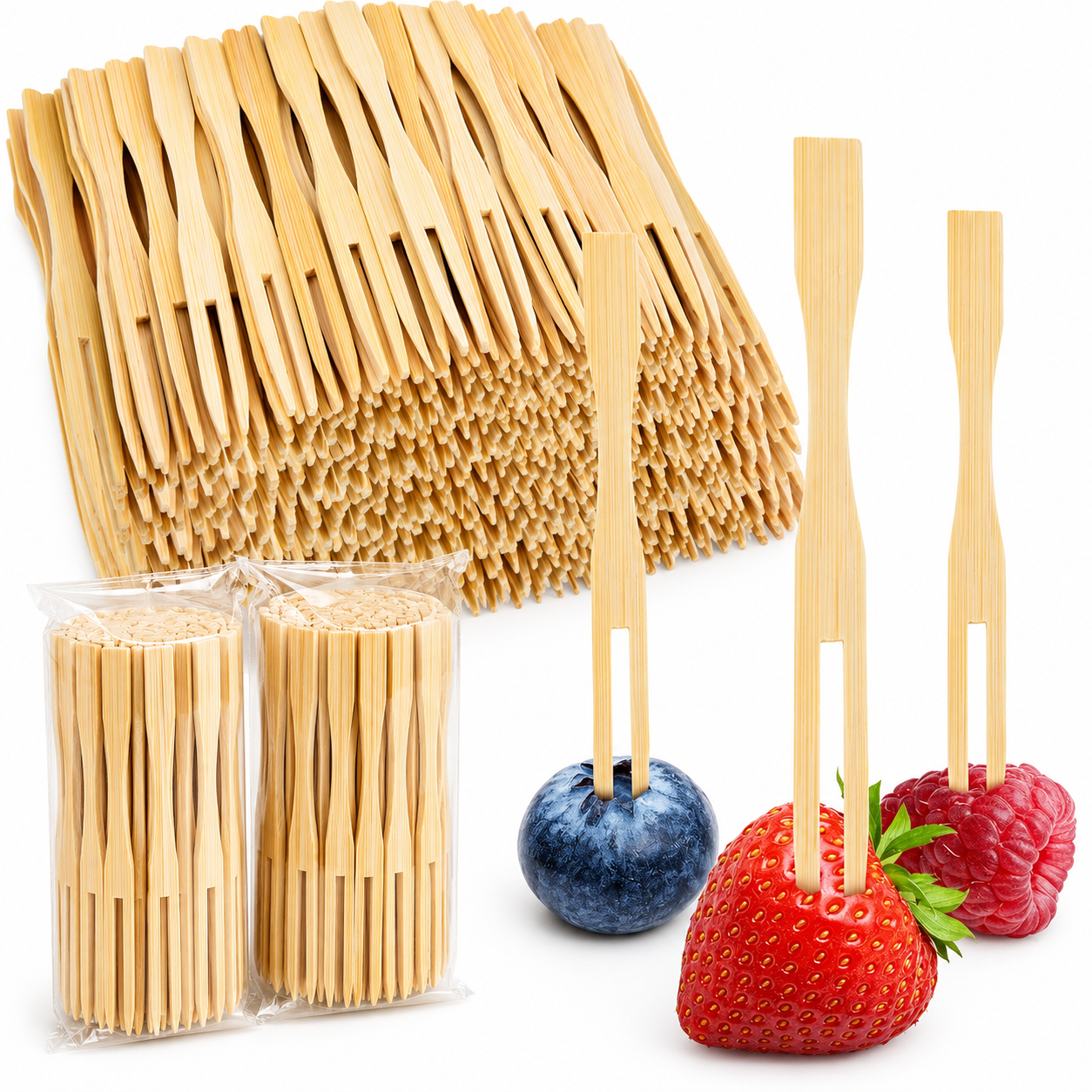 Pan Bamboo Frech Fries Fork