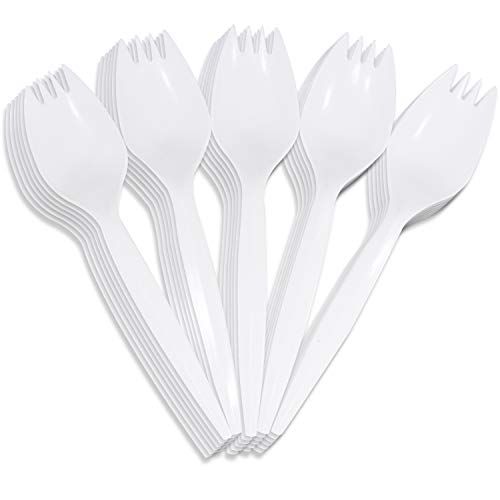 Pan Plastic Spork White