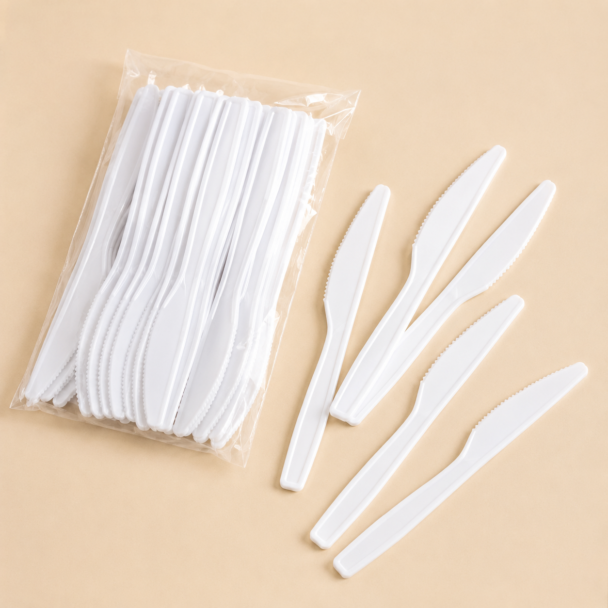 Pan Plastic Knife White