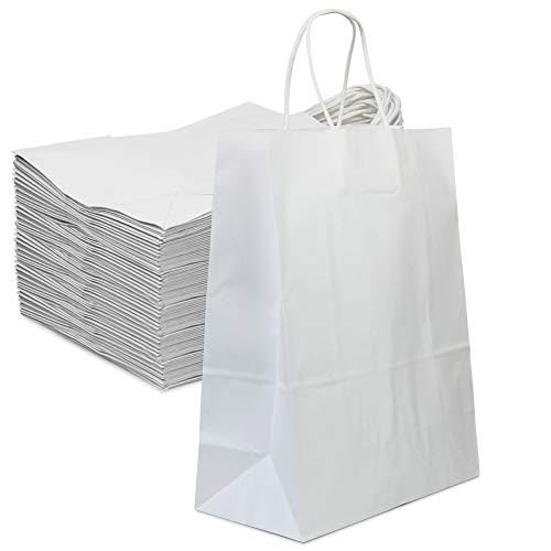Mafuco White Handled Twisted Bags Medium