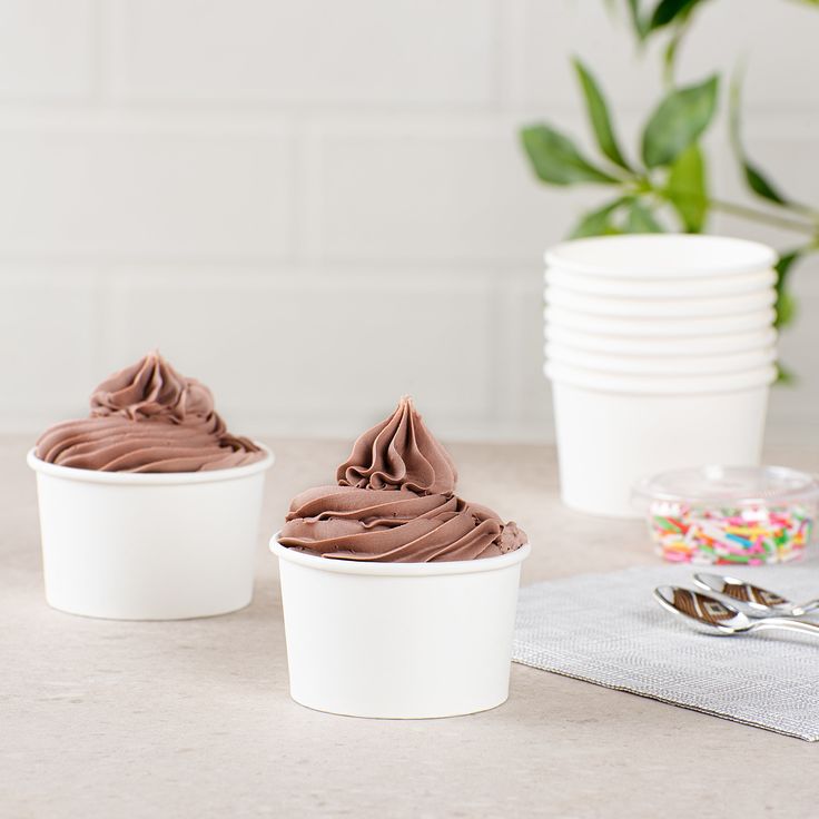 Pan Ice Cream Cups Plain 8OZ