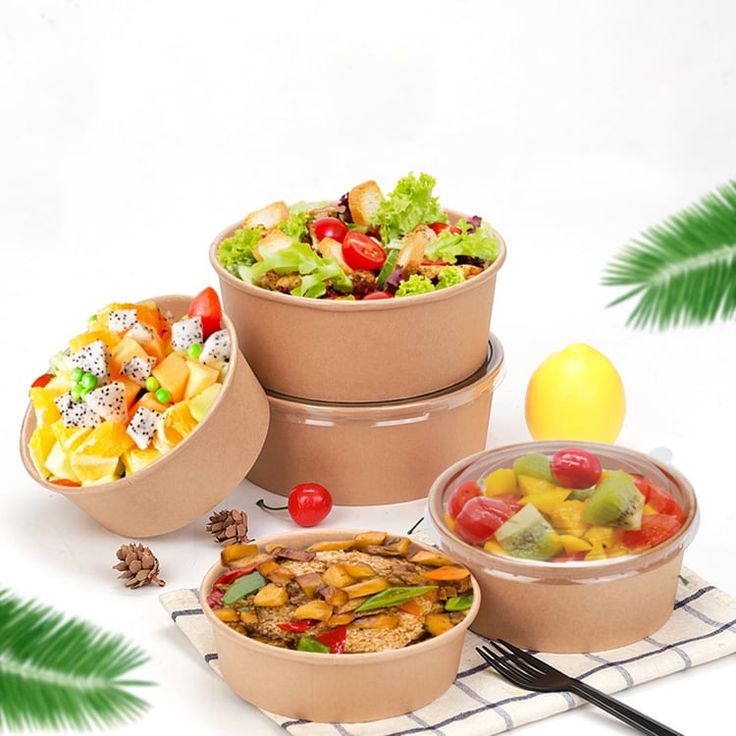 Pan 1300ML Round Salad Bowl Kraft