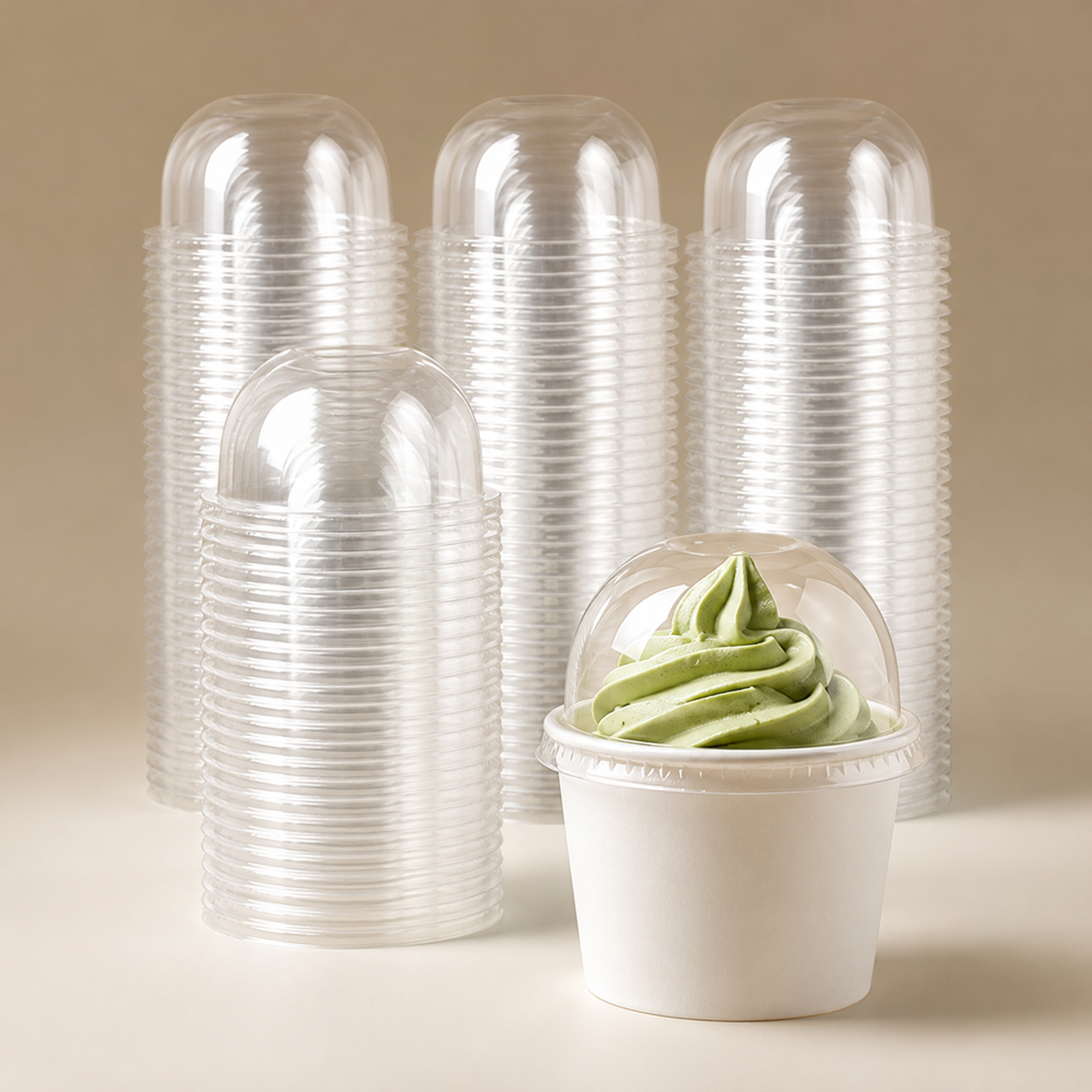 Pan 12OZ Ice Cream Cup Lids
