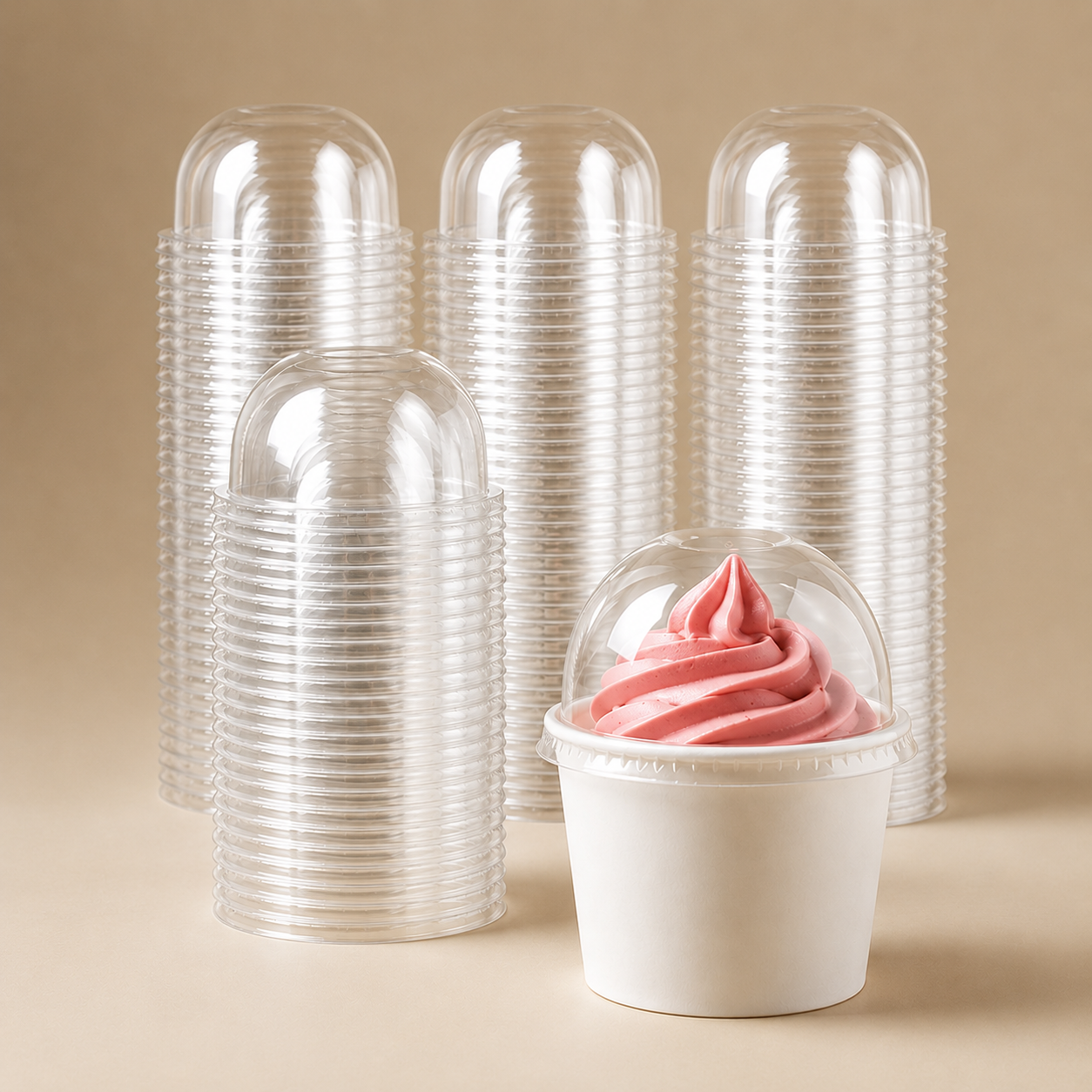 Pan 6OZ Ice Cream Cup Lids