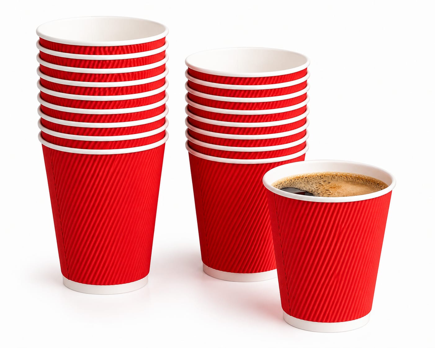 Tech 12OZ Ripple Red Pp Cup