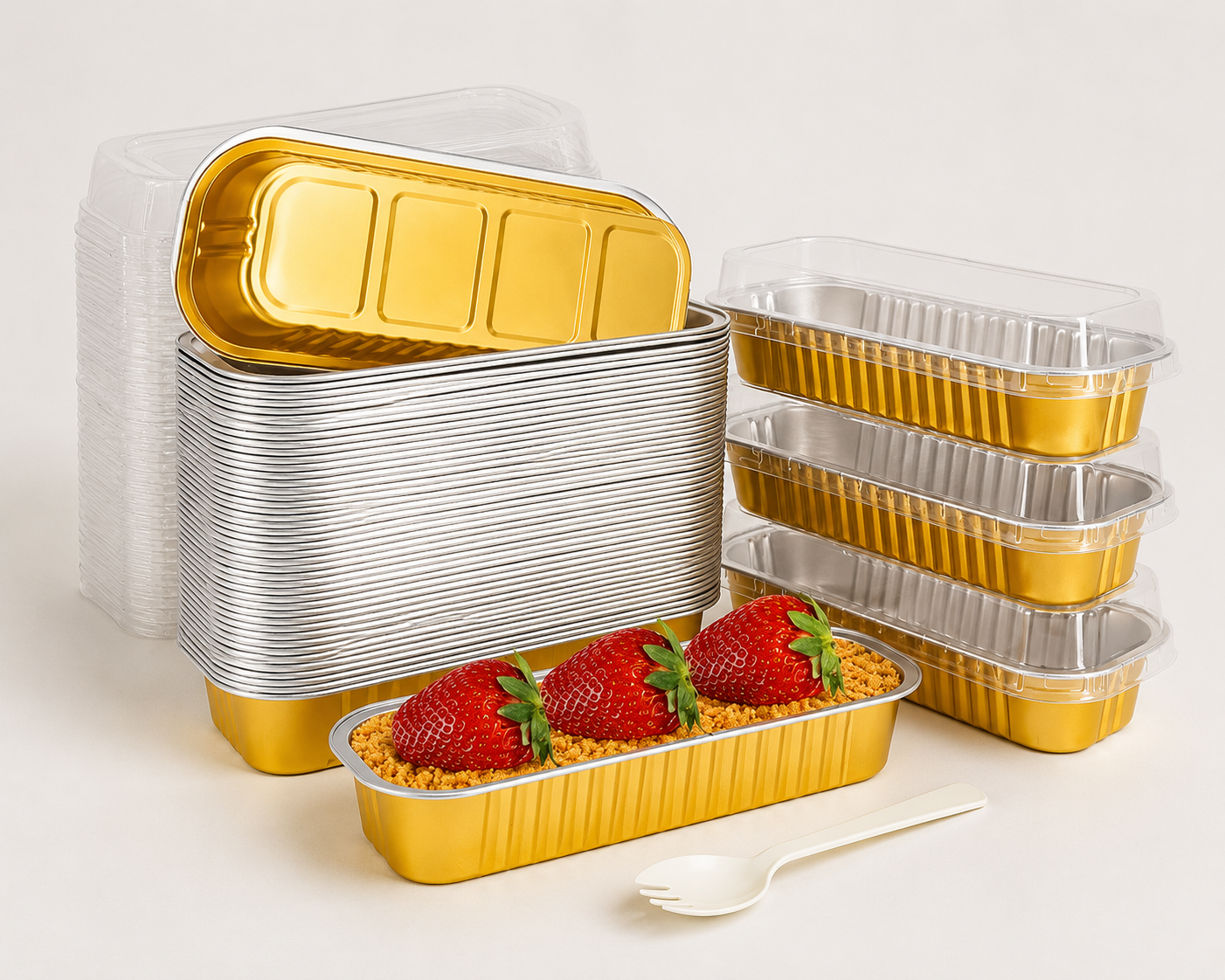 Gold Foil Tin with Spoon 200ML