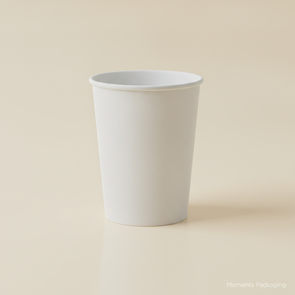 DFAC 12oz Single Wall White Plain Cup