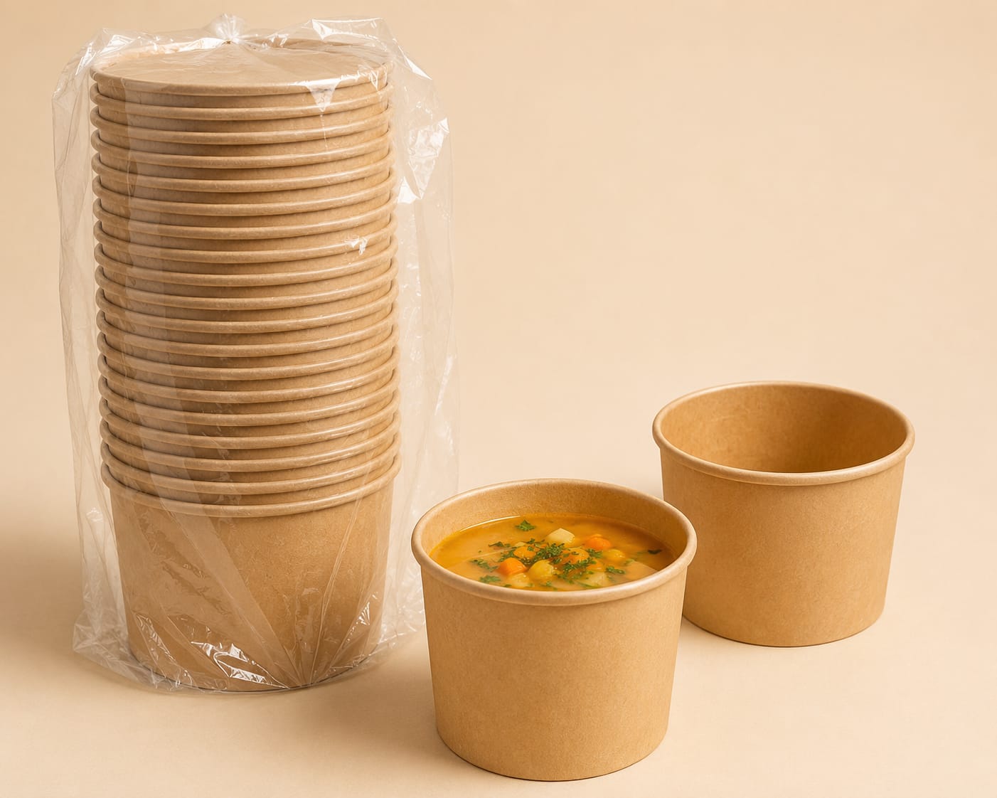 Tech 116MM/500ML Round Tub Kraft