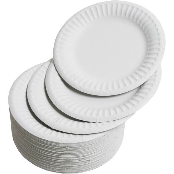 Tech 9" Paper Plate Plain White