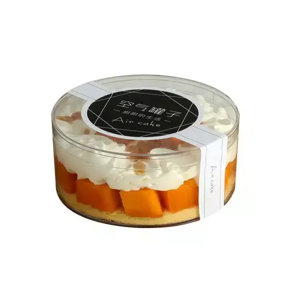 Clear Round Tiramisu Cake Cont 650ML