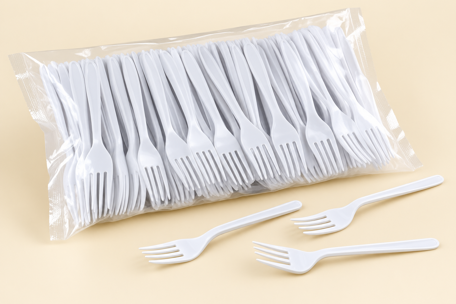 Thermo Disposable Forks White
