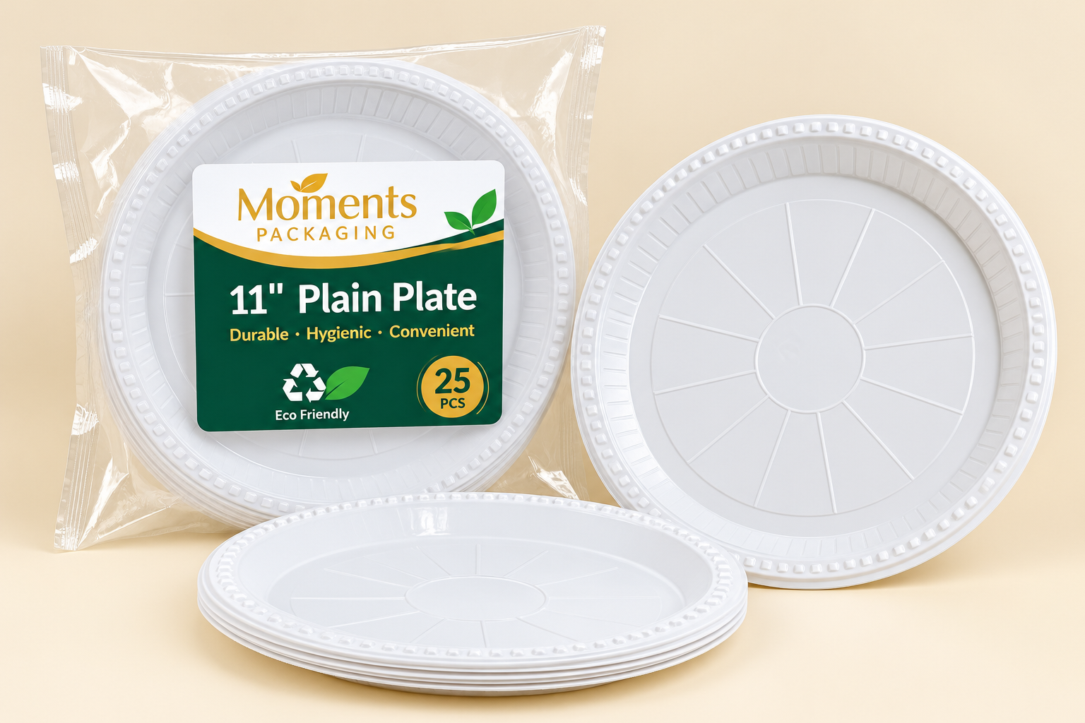 Thermo Disposable 11-Inch White Plain Plate