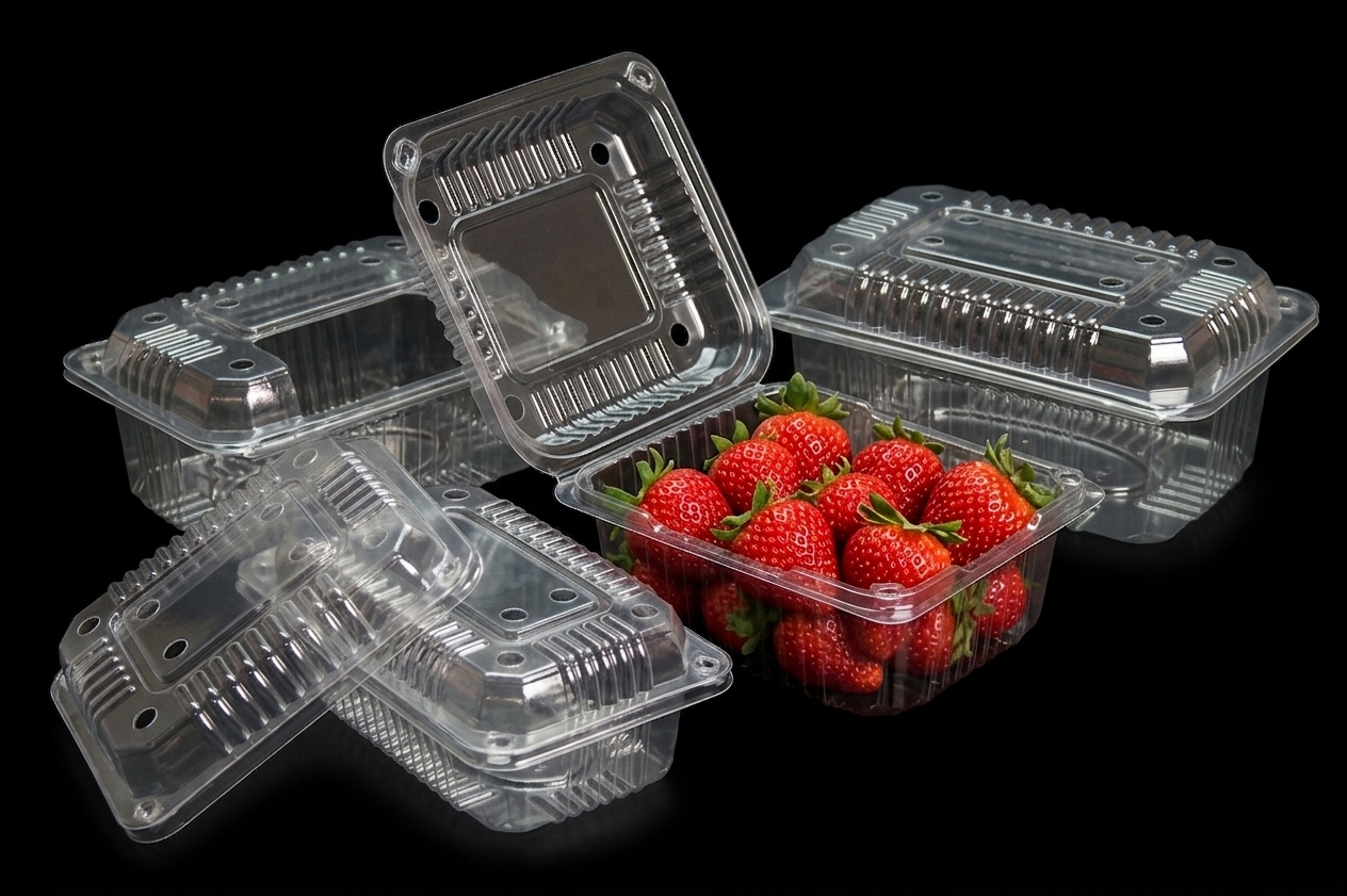 Tech Strawberry 250ml Pierced Lid
