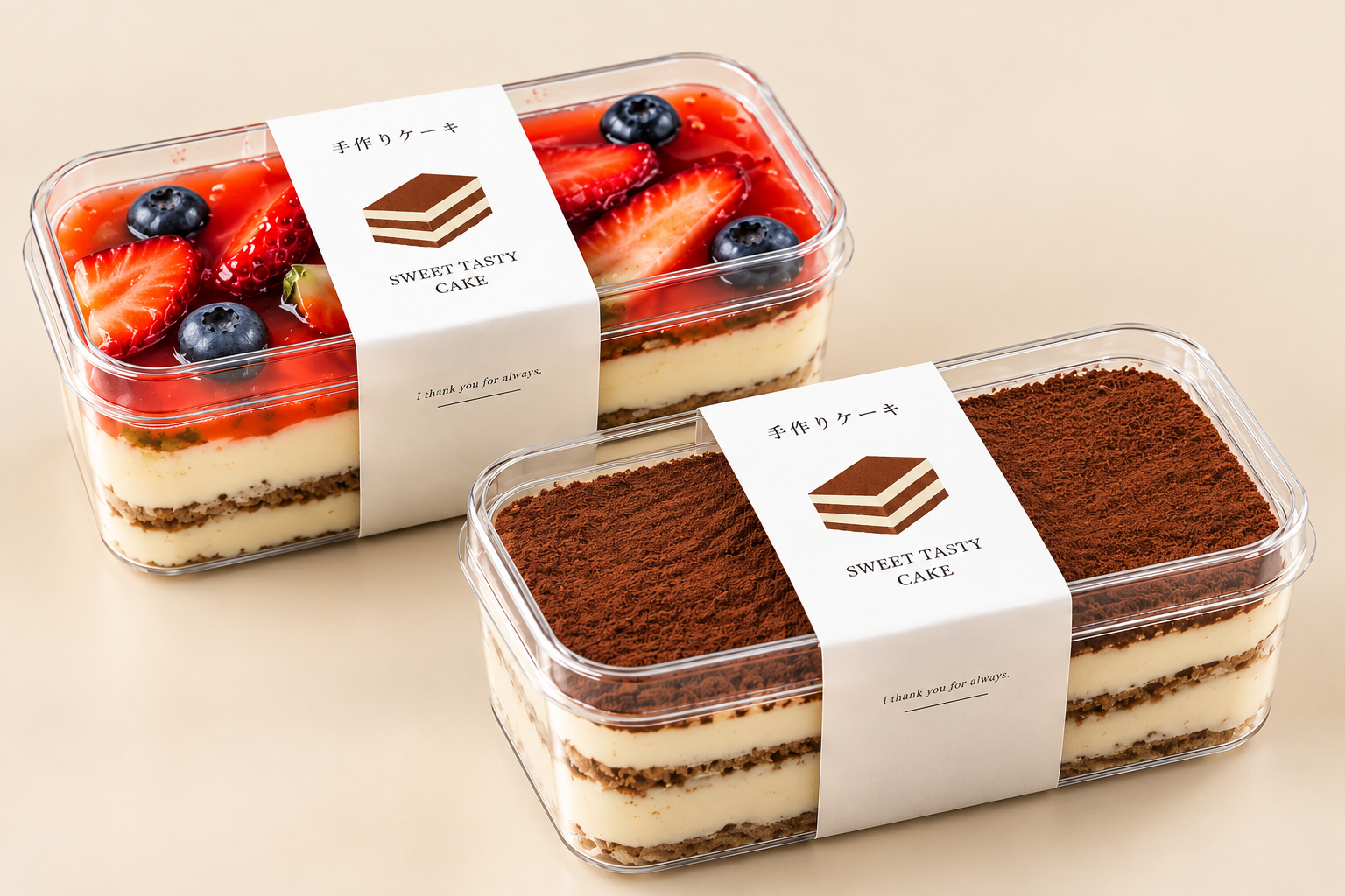Clear Oval Tiramisu Cake Cont 340ML