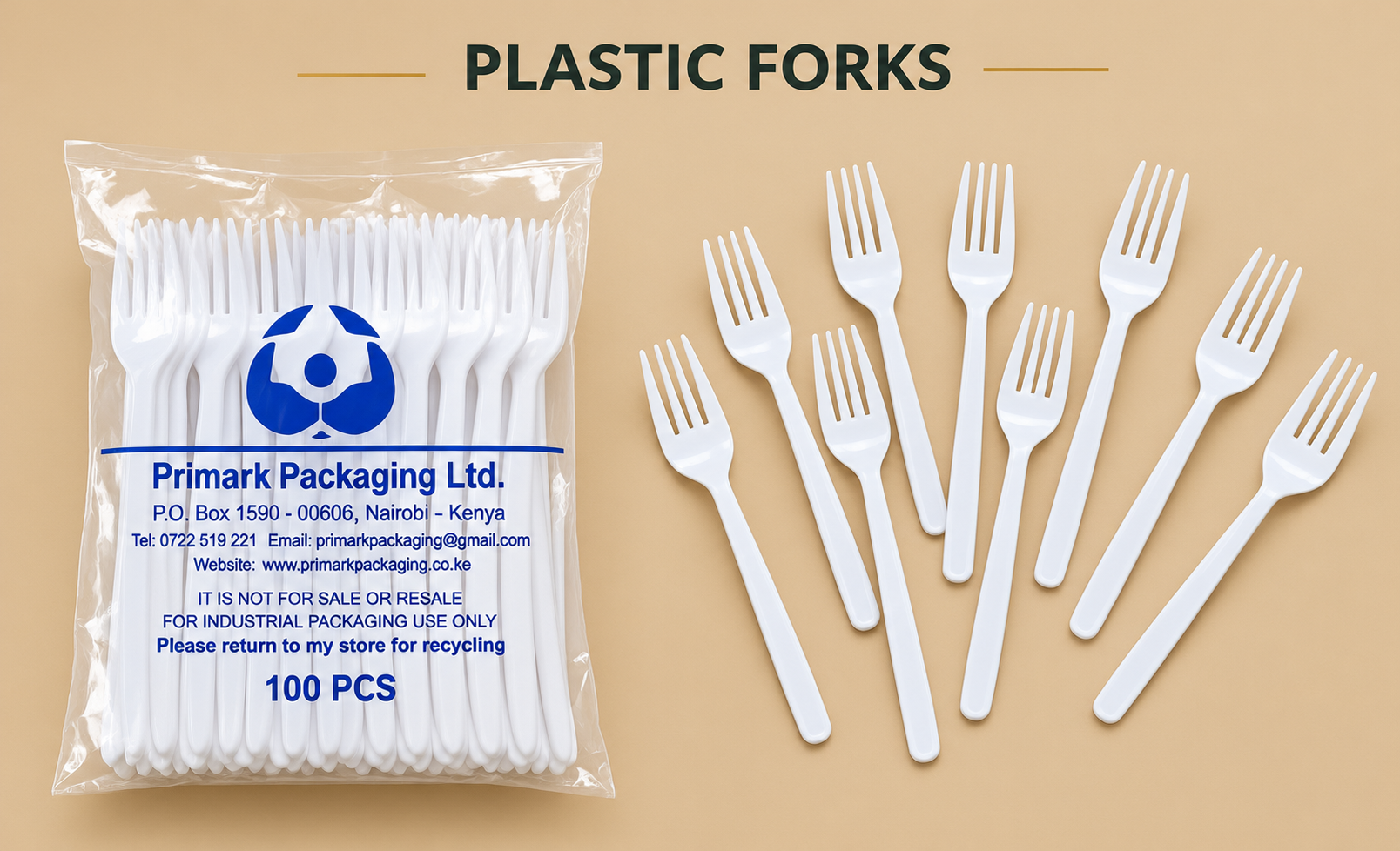 Primark Disposable Forks White