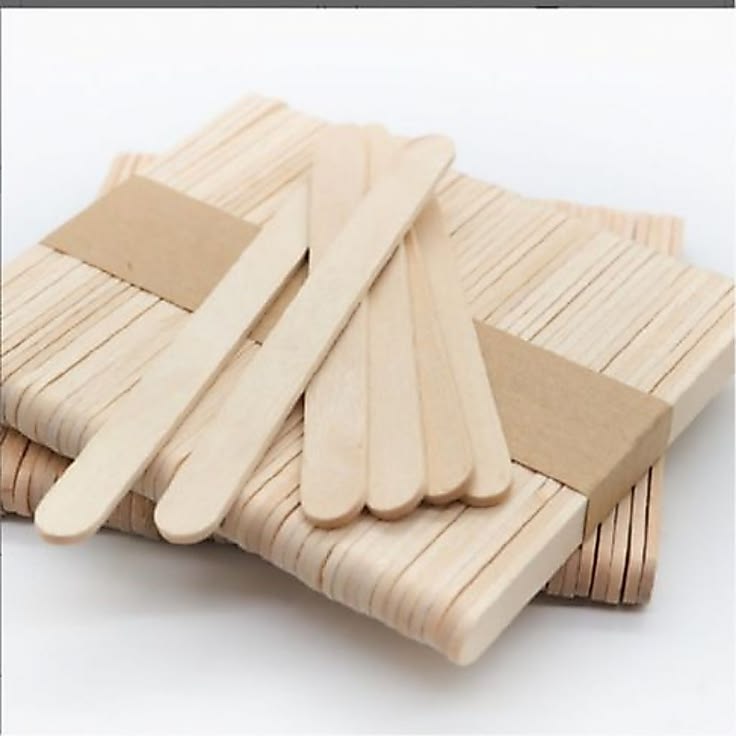 Pan Wooden Ice Cream Sticks Unwrapped