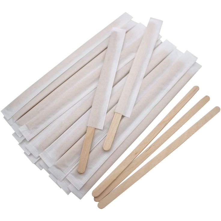 Pan Wooden Stirrers Wrapped