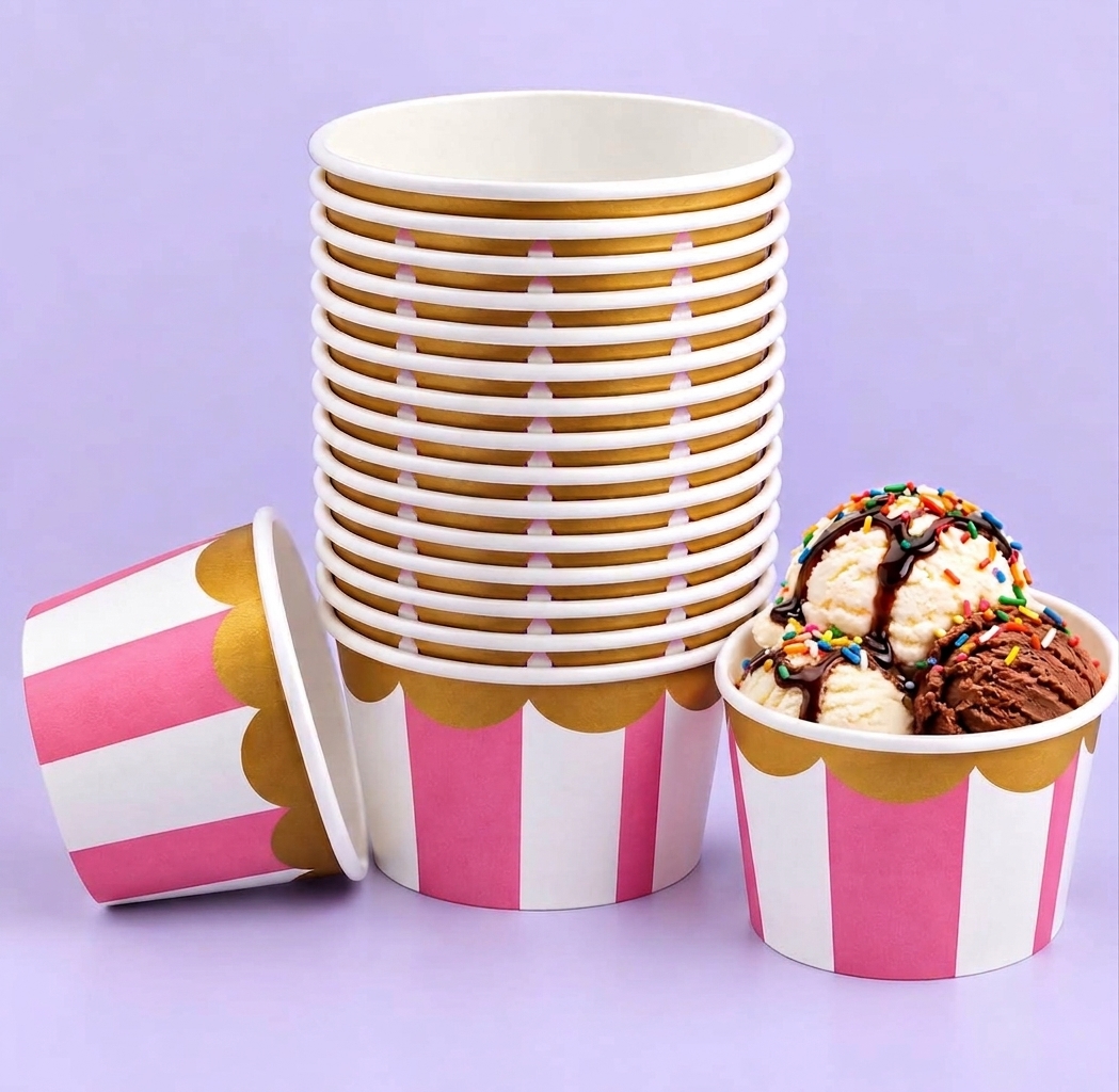 Pan Ice Cream Cup 12oz Printed